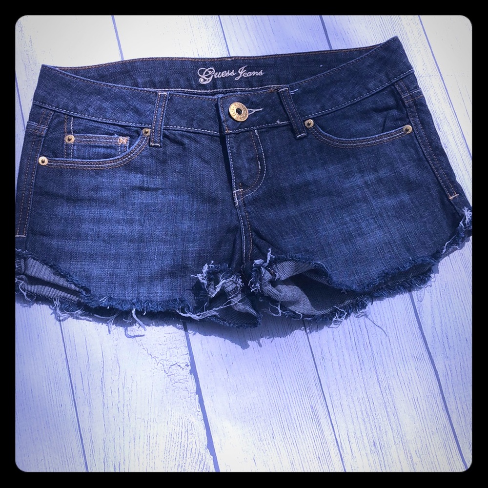 Guess cut off jean shorts